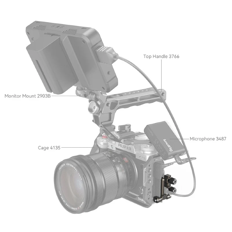 SmallRig Serre-câble HDMI et USB-C pour FUJIFILM X-T5 4147