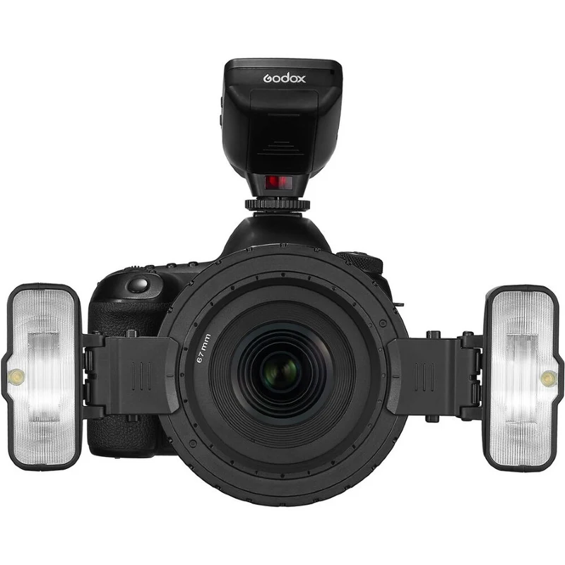 Godox Kit flash macro annulaire à deux lumières Kit MF-12
