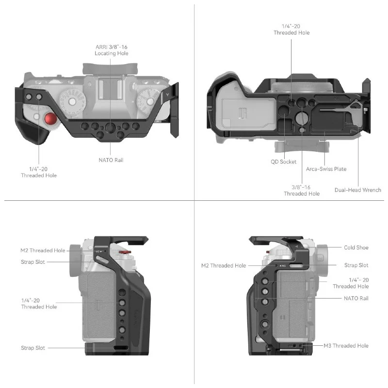 SmallRig Cage multifonctionnelle pour FUJIFILM X-T5 4135