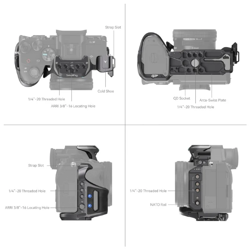 SmallRig "Rhinoceros" Advanced Cage Kit pour Sony Alpha 7R V / Alpha 7 IV / Alpha 7S III 3710