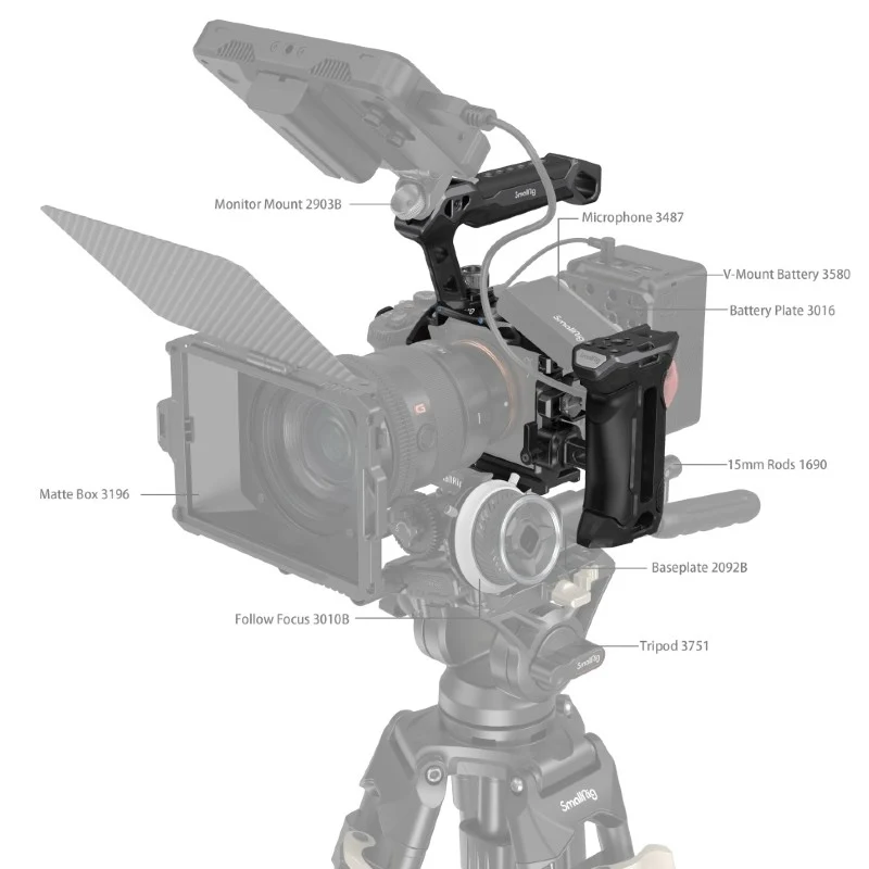 SmallRig "Rhinoceros" Advanced Cage Kit pour Sony Alpha 7R V / Alpha 7 IV / Alpha 7S III 3710