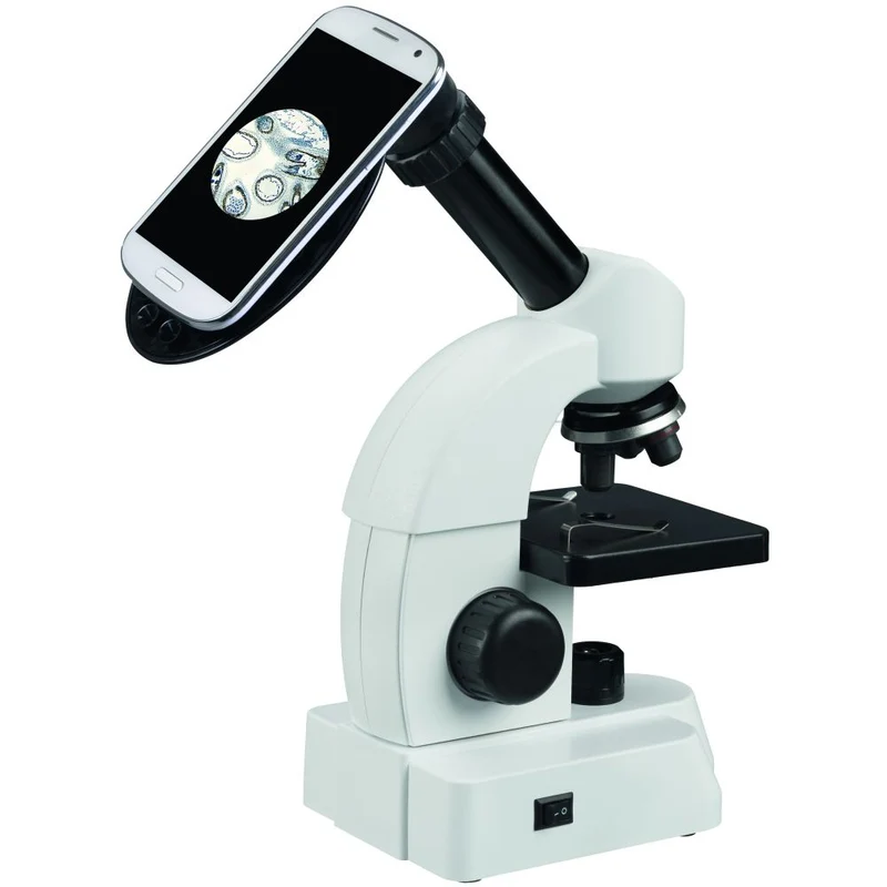 Bresser Junior 40-640x Microscope avec accessoires intelligents avec code QR pour plus d'informations