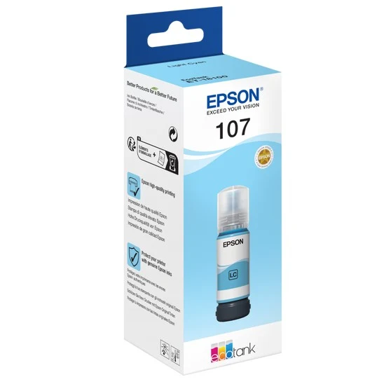 EPSON 107 EcoTank Bouteille d'encre cyan clair