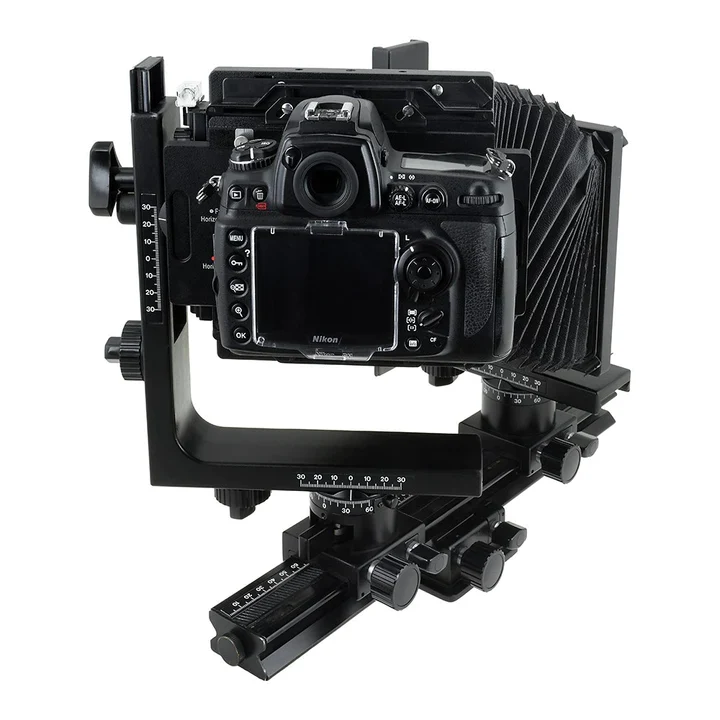 Fotodiox Pro Objectif Adaptateur de monture - Nikon Nikkor F Monture D/SLR vers Grand Format 4x5 View Appareils Photo avec a Graflok Rear Standard (avec Shift / Stitch Adaptateur) (NikF-4x5-Pro)