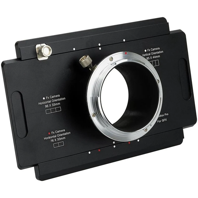 Fotodiox Pro Objectif Adaptateur de monture, Fujifilm G-Mount GFX Back vers Grand Format 4x5 View Appareils Photo avec Graflok Rear Standard (avec Shift / Stitch Adaptateur) (4x5-GFX-Pro)