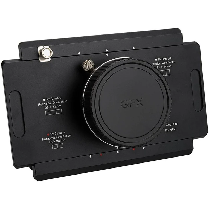 Fotodiox Pro Objectif Adaptateur de monture, Fujifilm G-Mount GFX Back vers Grand Format 4x5 View Appareils Photo avec Graflok Rear Standard (avec Shift / Stitch Adaptateur) (4x5-GFX-Pro)