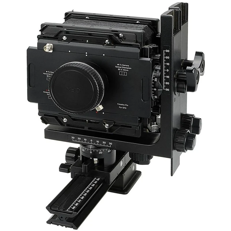 Fotodiox Pro Objectif Adaptateur de monture, Fujifilm G-Mount GFX Back vers Grand Format 4x5 View Appareils Photo avec Graflok Rear Standard (avec Shift / Stitch Adaptateur) (4x5-GFX-Pro)