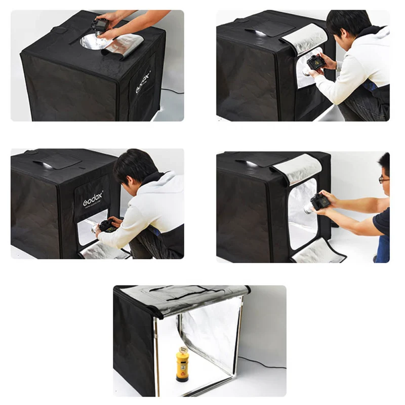Godox Portable Triple Lumière LED Ministudio L60x60x60cm