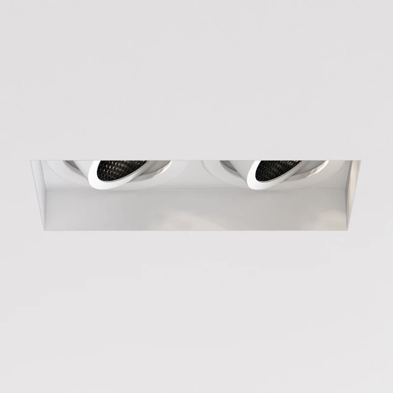Astro Trimless Square Twin Adjustable Recessed Spotlight