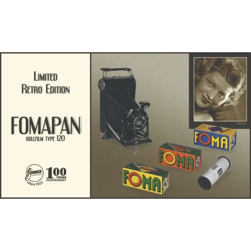 Foma Fomapan 100 120 Film Moyen Format Édition Rétro
