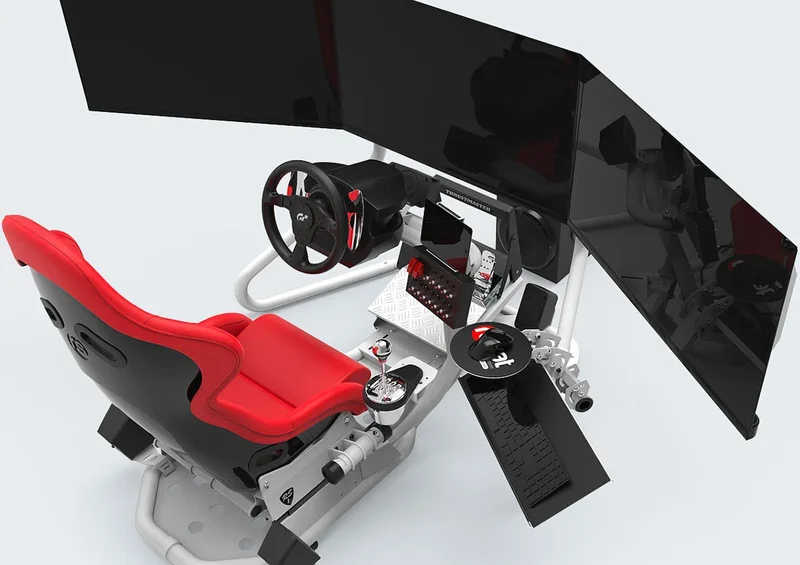 RSeat RS1 Siège Rouge Structure Blanc