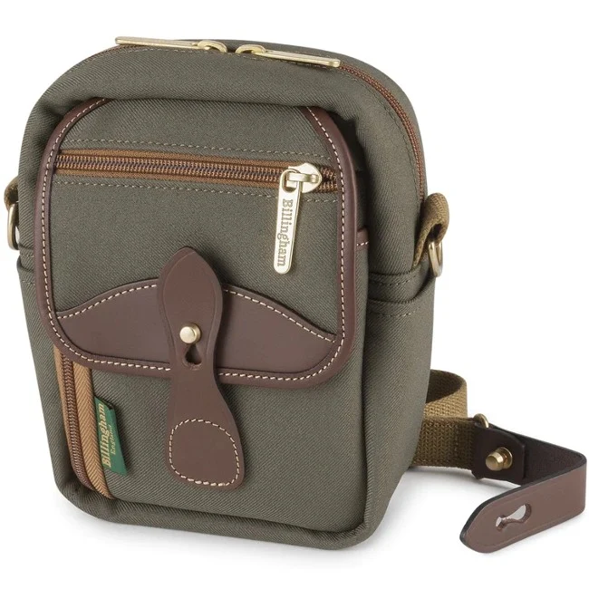 Billingham Stowaway Compact Sage FibreNyte / Cuir Chocolat