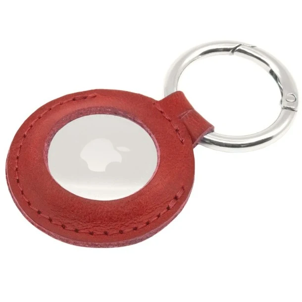 FIXED en Cuir Étui pour AirTag rouge