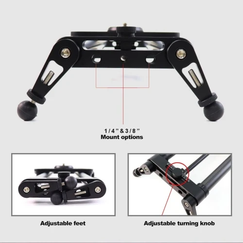 Konova P1 100cm Curseur de Caméra en Carbone (avec KMS-S3)