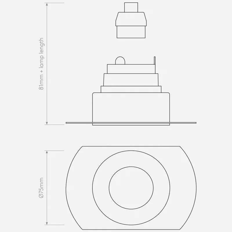 Astro Trimless Slimline Round Fixed Fire-Rated IP65 Spotlight