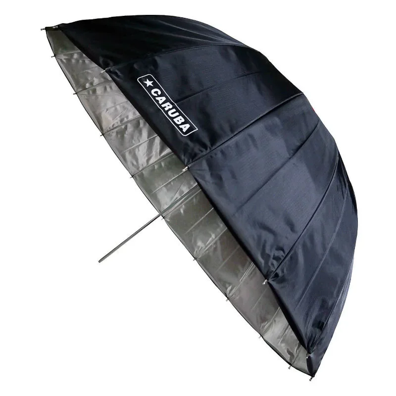Caruba Parapluie réflecteur profond Argent/Noir 85cm