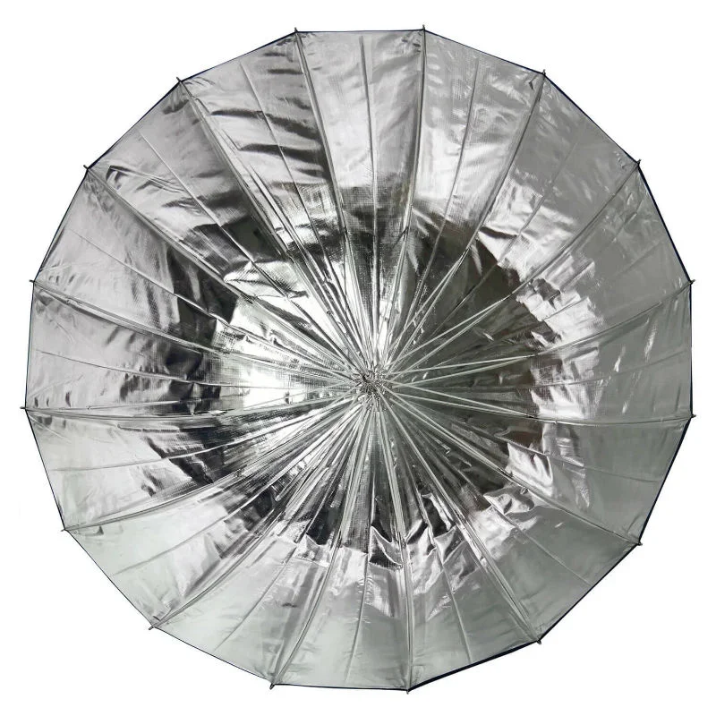 Caruba Parapluie réflecteur profond Argent/Noir 85cm