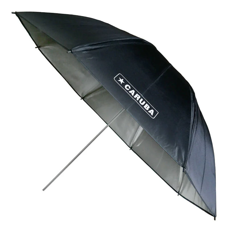 Caruba Parapluie réflecteur Argent/Noir 109cm