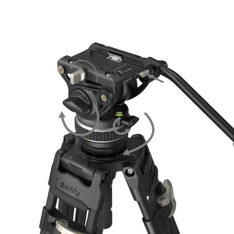 SmallRig 3989 Heavy-Duty Carbon Fiber Trépied Kit AD-100