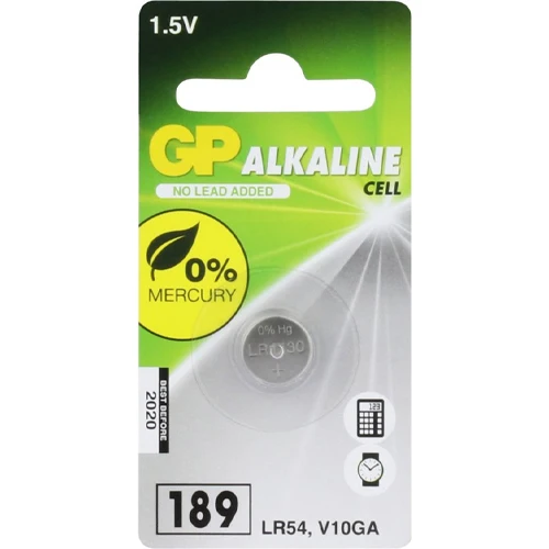 GP Pile bouton alcaline 189 (V10GA / L1130), blister 1