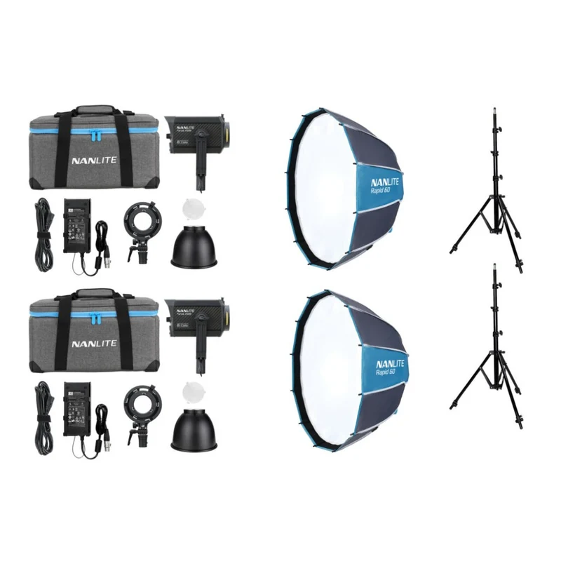 Nanlite Forza 150B Kit double LED bicolore (avec pied d'éclairage et softbox)