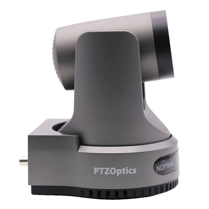PTZOptics Move 4K, une caméra PTZ de 3e génération, zoom optique 20X gris