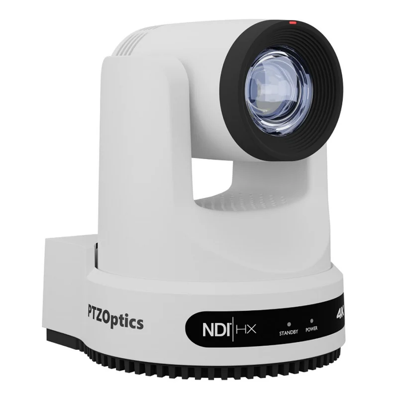 PTZOptics Move 4K, une caméra PTZ de 3ème génération, zoom optique 20X blanc
