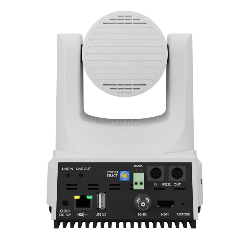 PTZOptics Move 4K, une caméra PTZ de 3ème génération, zoom optique 20X blanc