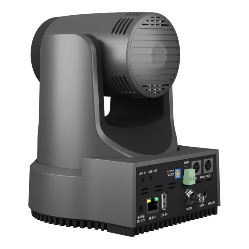 PTZOptics Move 4K, une caméra PTZ de 3ème génération, zoom optique 12x gris