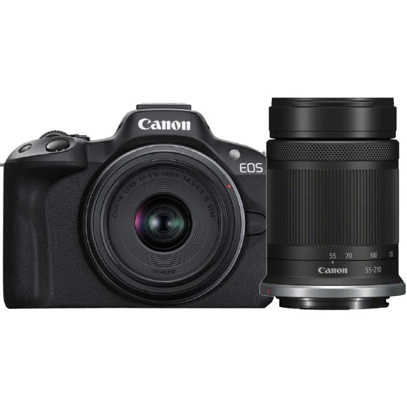 Canon EOS R50 + Canon RF-S 18-45mm f/4.5-6.3 IS STM + Canon RF-S 55-210mm f/5-7.1 IS STM