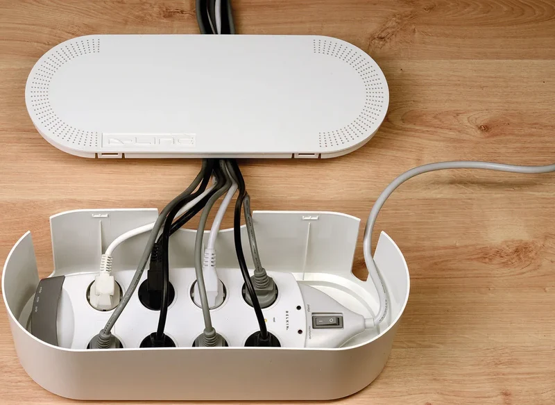 D-Line Cable Tidy Box Big Blanc