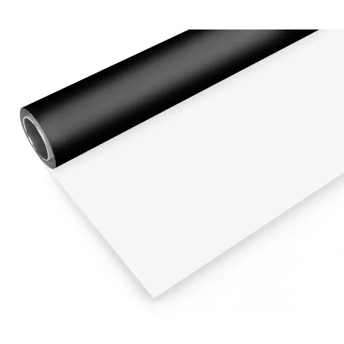 Bresser Vinyle Noir/Blanc Mat 2X6m Rouleau de fond