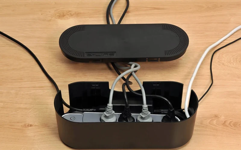D-Line Cable Tidy Box Mini Noir