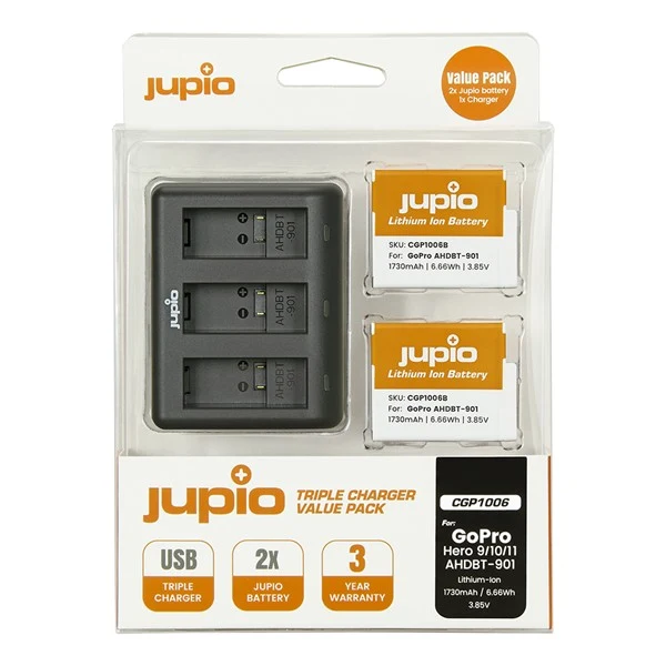Jupio Value Pack pour GoPro HERO 9/10/11