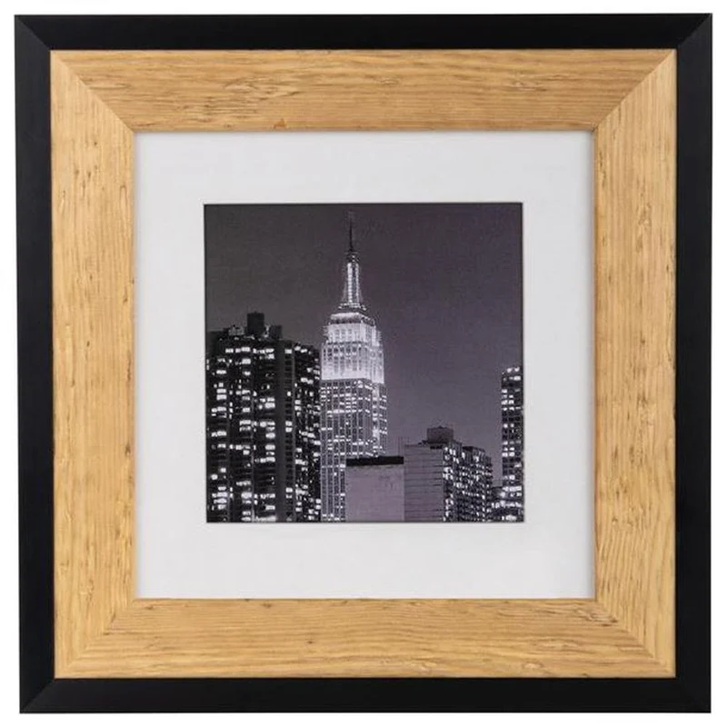 Dorr Cadre bois Prestige 50x50 nature/noir