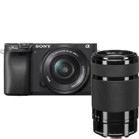 Sony A6400 Boîtier Noir + 16-50mm + 55-210mm