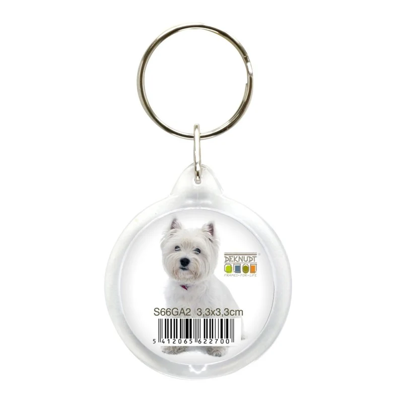 Deknudt Porte-clés photo rond en plastique S66GA2