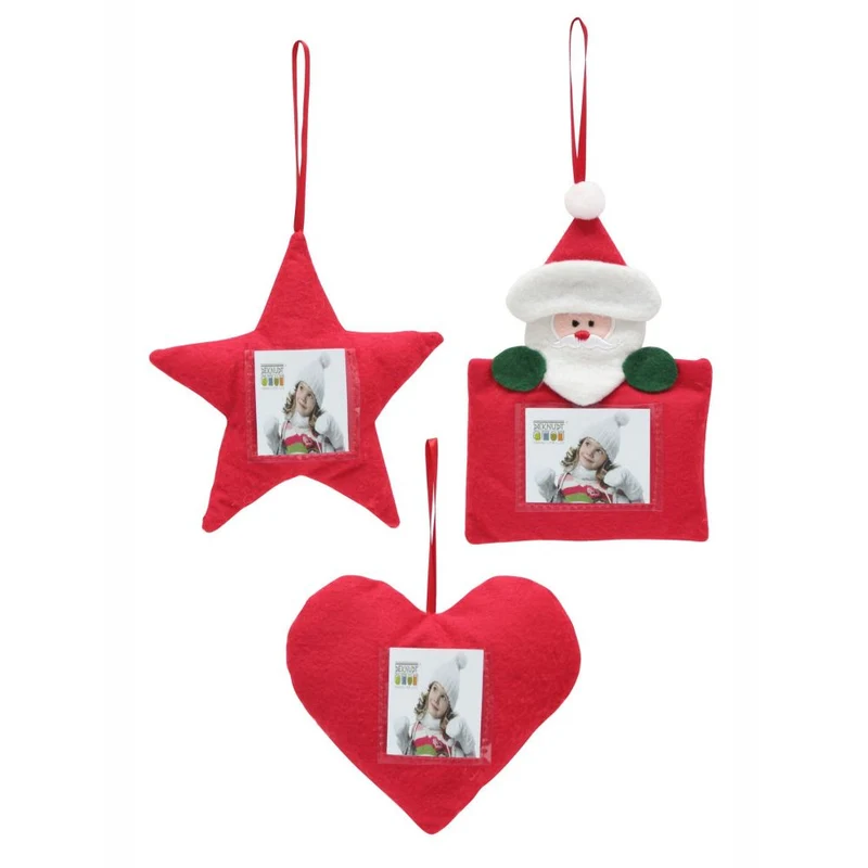 Deknudt Ensemble de décoration de Noël en tissu S67HC1