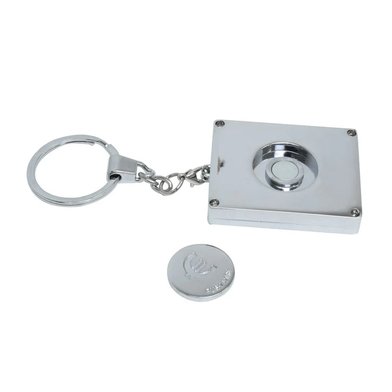 Deknudt Porte-clés photo avec jeton pour chariot de supermarché en argent S59NC1
