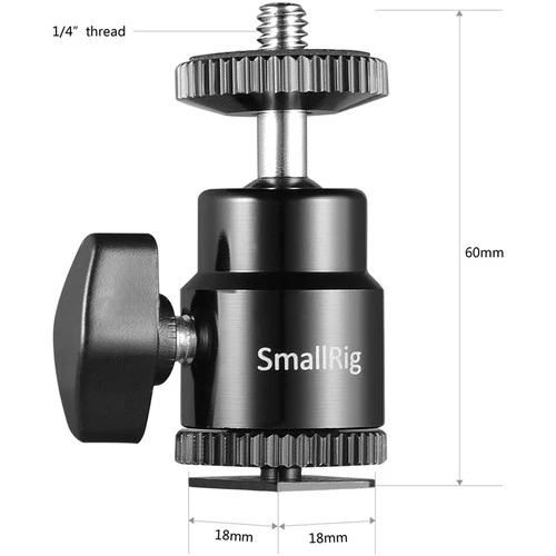 SmallRig 1/4 Support de sabot pour appareil photo "avec vis supplémentaire de 1/4" (paquet de 2) 2059