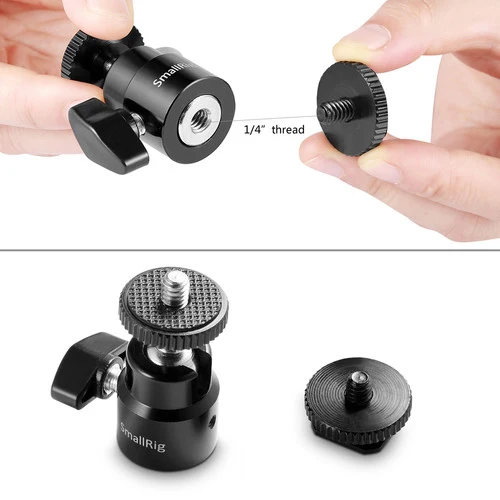 SmallRig 1/4 Support de sabot pour appareil photo "avec vis supplémentaire de 1/4" (paquet de 2) 2059