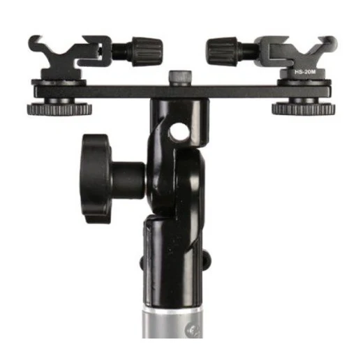Falcon Eyes Support inclinable Double monture + 2 griffes de Flash CLD-14A