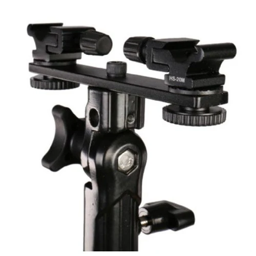 Falcon Eyes Support inclinable Double monture + 2 griffes de Flash CLD-14A
