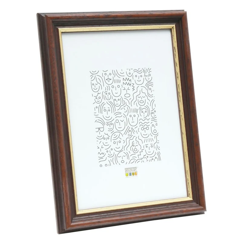 Deknudt Cadre en bois classique en noyer foncé 24x30 S406H2