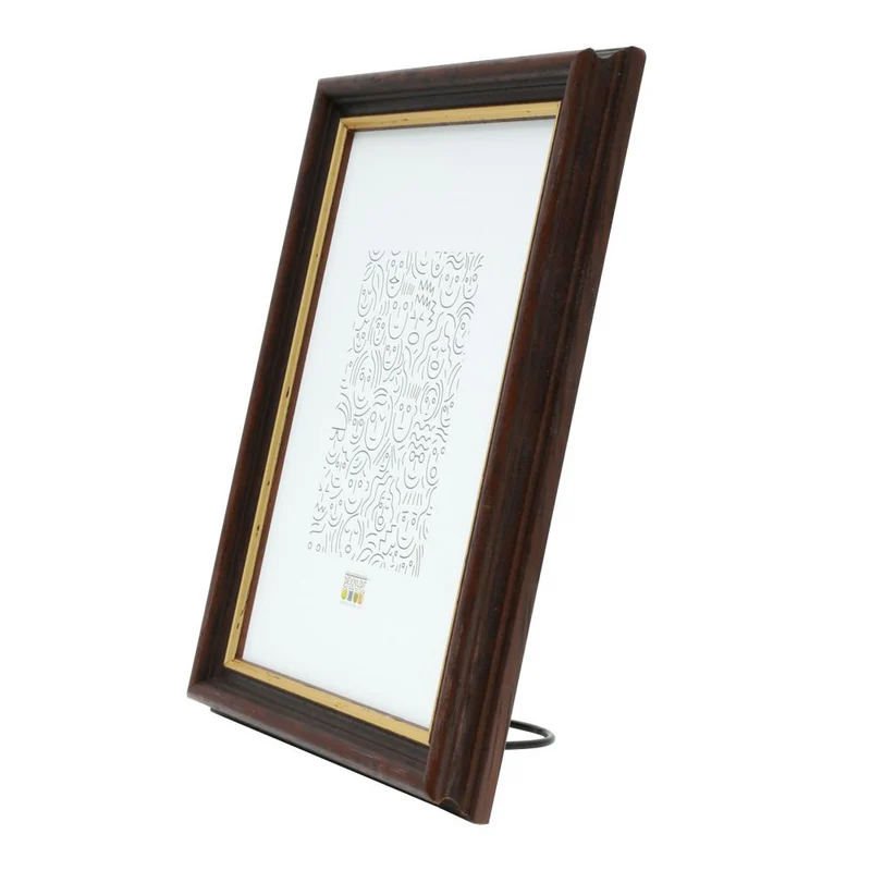 Deknudt Cadre en bois classique en noyer foncé 24x30 S406H2