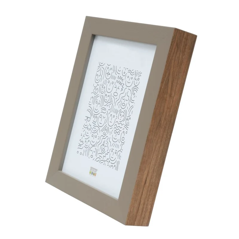 Deknudt Cadre photo en bois beige avec côté en bois 15x20 S46PH3