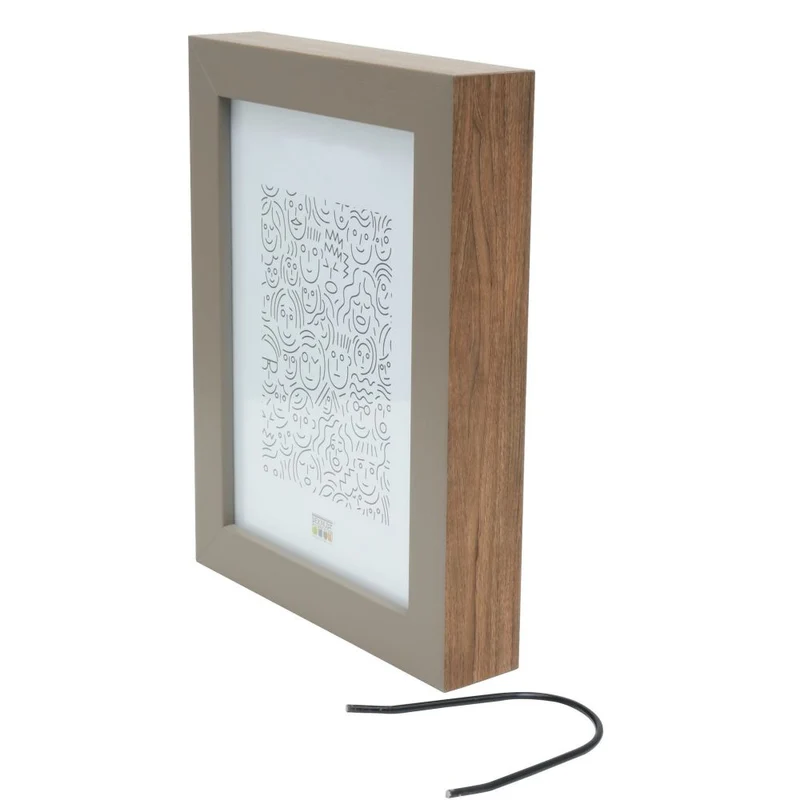 Deknudt Cadre photo en bois beige avec côté en bois 15x20 S46PH3