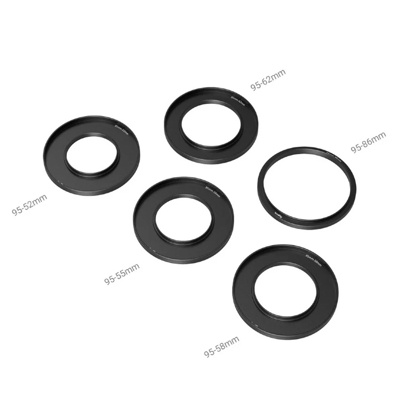 SmallRig 3383 (F52/55/58/62/86-95mm) Kit d'anneaux adaptateurs pour Mini Matte Box