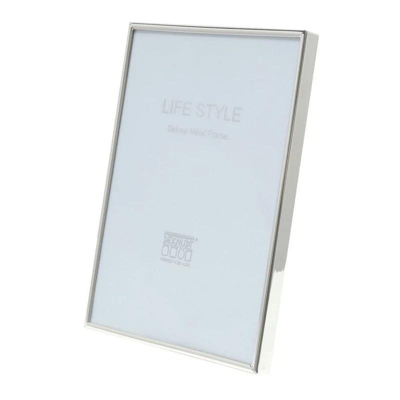 Deknudt Cadre métallique étroit en argent brillant S58MS1