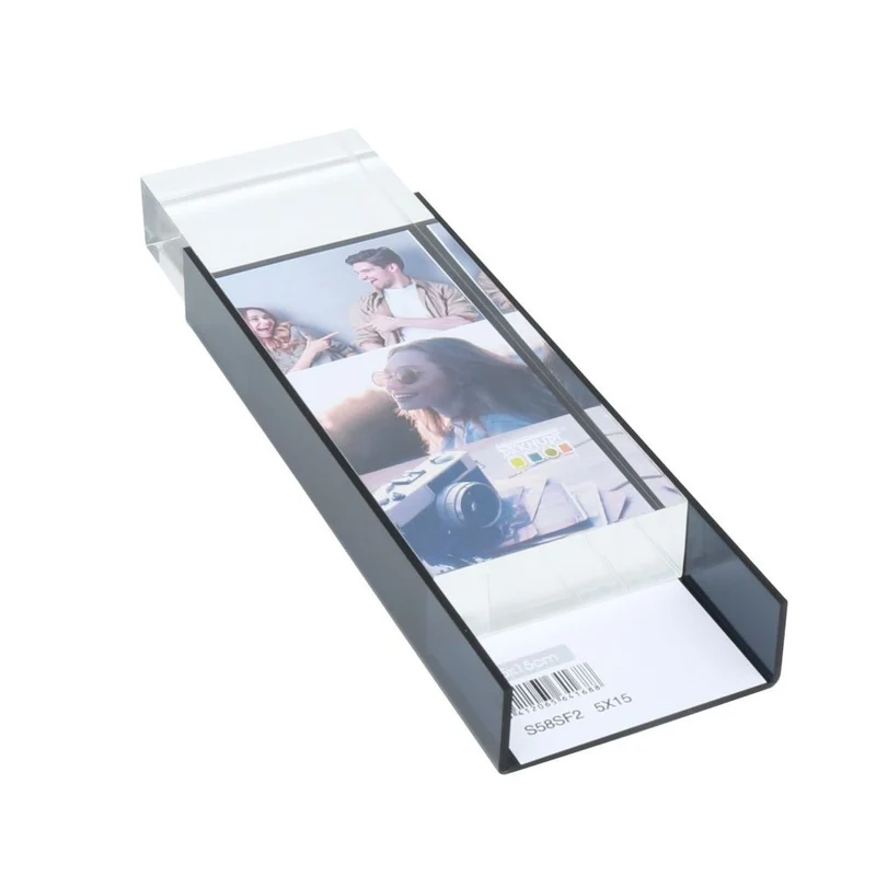 Deknudt Cadre bloc transparent avec dos noir 5x15 S58SF2